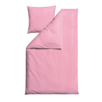 Lenjerie de pat roz din bumbac pentru pat de o persoana 140x200 cm Cheerful - Sodahl imagine