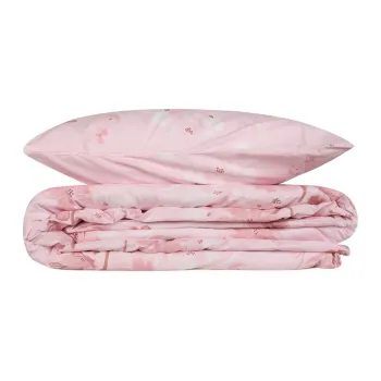 Lenjerie de pat roz din bumbac ranforce pentru pat de o persoana 140x200 cm Elena - Mijolnir imagine