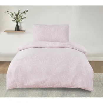 Lenjerie de pat roz din jacquard pentru pat de o persoana 140x200 cm Boston - My House imagine