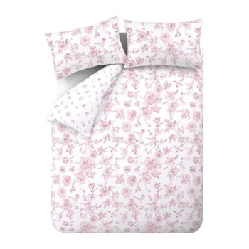 Lenjerie de pat roz pentru pat dublu cu 3 piese 200x200 cm Mirabelle aEURCatherine Lansfield imagine