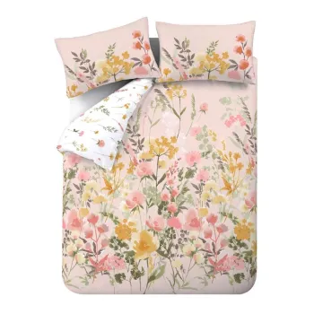 Lenjerie de pat roz pentru pat dublu/extinsa 230x220 cm Countryside Floral - Catherine Lansfield imagine