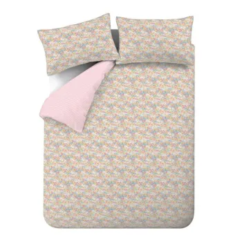 Lenjerie de pat roz pentru pat dublu/extinsa 230x220 cm Darcy Floral - Catherine Lansfield imagine