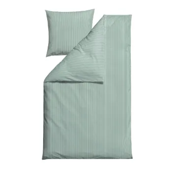 Lenjerie de pat verde-deschis din bumbac pentru pat de o persoana 140x200 cm Cheerful - Sodahl imagine