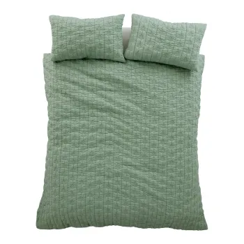 Lenjerie de pat verde pentru pat de o persoanA135x200 cm Tamba Leaf aEURPineapple Elephant imagine