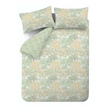 Lenjerie de pat verde pentru pat dublu 200x200 cm Forest Blossom - Catherine Lansfield imagine