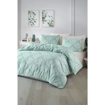 Lenjerie de pat verde pentru pat dublu 200x200 cm Post - Mijolnir imagine