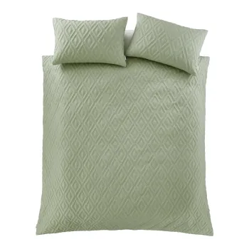 Lenjerie de pat verde pentru pat dublu/extinsa 230x220 cm Jacob Geo - Catherine Lansfield imagine