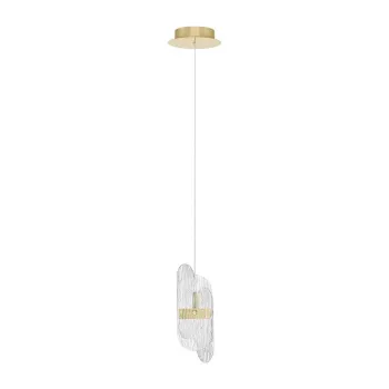 Lustra alamie LED cu intensitate reglabila din metal cu abajur din sticla o 14 cm Lucien - Nova Luce imagine