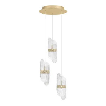 Lustra alamie LED cu intensitate reglabila din metal cu abajur din sticla o 32 cm Lucien - Nova Luce imagine