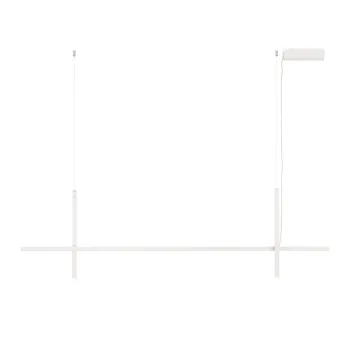 Lustra alb mat LED din aluminiu cu abajur din sticla acrilica Looma - Nova Luce imagine