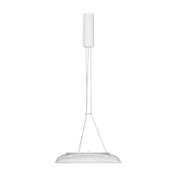 Lustra alb mat LED din aluminiu cu abajur din sticla acrilica o 40 cm Mantle - Nova Luce imagine