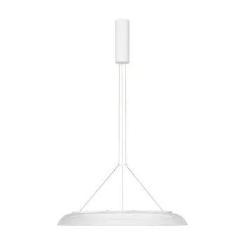 Lustra alb mat LED din aluminiu cu abajur din sticla acrilica o 60 cm Mantle - Nova Luce imagine