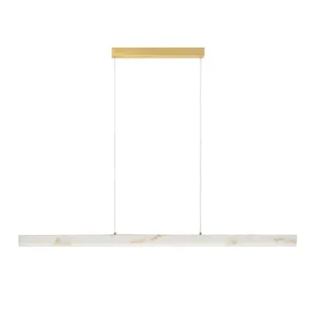 Lustra alba/alamie LED cu intensitate reglabila cu aspect de piatra Vaster - Nova Luce imagine