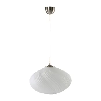 Lustra alba/argintie cu intensitate reglabila din sticla opal o 50 cm Meringue - Jotex imagine