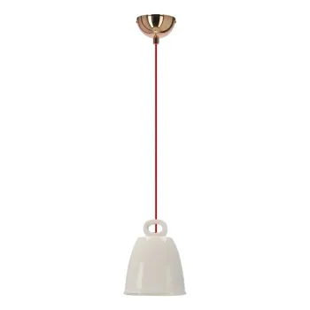 Lustra alba cu abajur din ceramica Sewilla - Candellux Lighting imagine