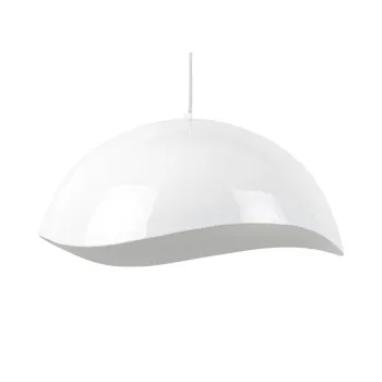 Lustra alba cu abajur din metal o 50 cm Waved - Leitmotiv imagine