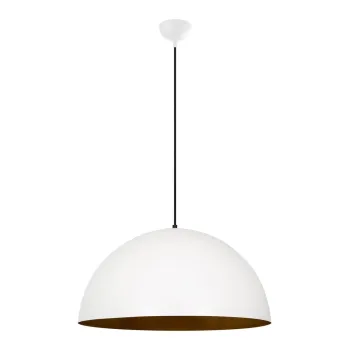 Lustra alba cu abajur din metal o 60 cm Sivani - Opviq lights imagine
