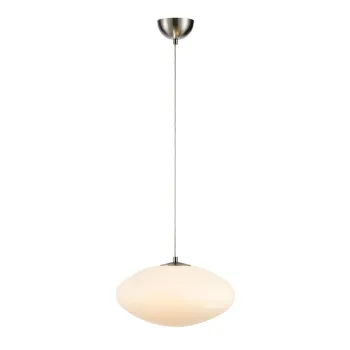 Lustra alba cu abajur din sticla o 38 cm Locus - Markslojd imagine