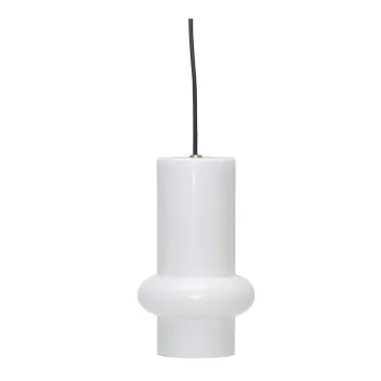 Lustra alba din sticla o 15 cm Pilule - Hubsch imagine
