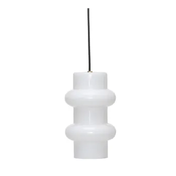 Lustra alba din sticla o 15 cm Pilule - Hubsch imagine