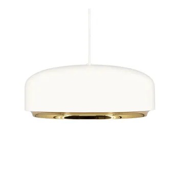 Lustra alba LED cu abajur din metal o 40 cm Hazel medium - UMAGE imagine