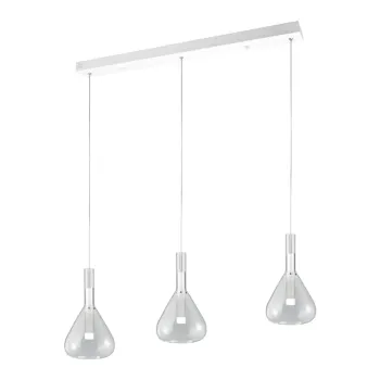 Lustra alba LED cu abajur din sticla Cipera - CINQUE imagine