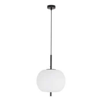 Lustra alba/neagra din sticla o 30 cm Lato - Nova Luce imagine