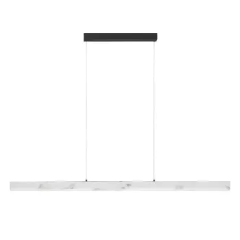 Lustra alba/negru-mat LED cu intensitate reglabila cu aspect de piatra Vaster - Nova Luce imagine