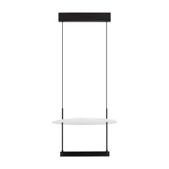 Lustra alba/negru-mat LED cu intensitate reglabila din aluminiu o 40 cm Diona - Nova Luce imagine