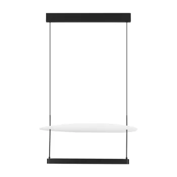 Lustra alba/negru-mat LED cu intensitate reglabila din aluminiu o 60 cm Diona - Nova Luce imagine