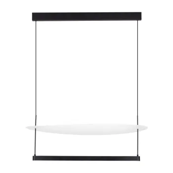 Lustra alba/negru-mat LED cu intensitate reglabila din aluminiu o 80 cm Diona - Nova Luce imagine