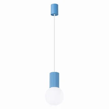 Lustra albastru-deschis din sticla opal o 12 cm Orbital - Sollux imagine