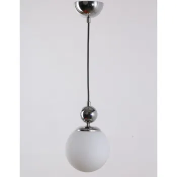 Lustra argintie cu abajur din sticla o 15 cm Marble - Squid Lighting imagine