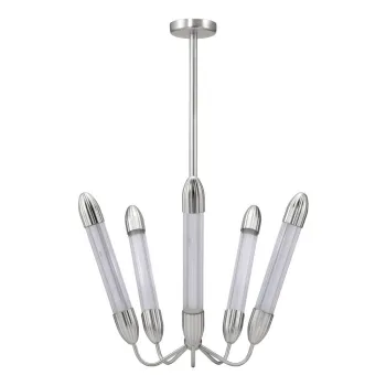 Lustra argintie din otel cu abajur din sticla o 69 cm Lemon Squeeze - UMAGE imagine