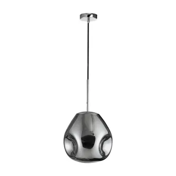 Lustra argintiu-lucios din sticla o 25 cm Lava - Nova Luce imagine