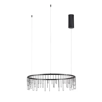 Lustra argintiu-lucios LED cu intensitate reglabila din aluminiu o 65 cm Stellar - Nova Luce imagine