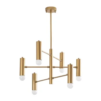 Lustra aurie cu abajur din metal Gharib - Opviq lights imagine