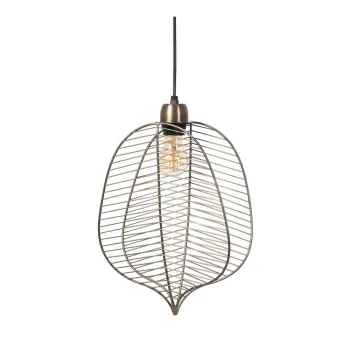 Lustra aurie cu abajur din metal - Ixia imagine