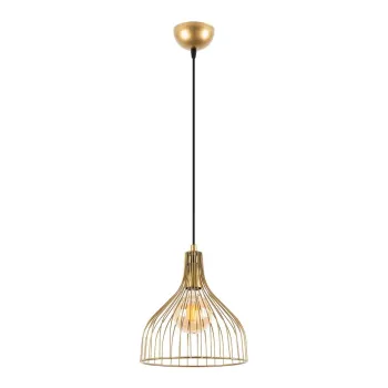 Lustra aurie cu abajur din metal o 25 cm Cafu - Opviq lights imagine