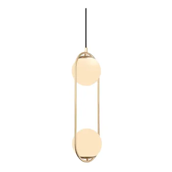 Lustra aurie cu abajur din sticla o 20 cm Arch - Squid Lighting imagine