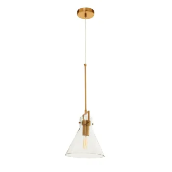 Lustra aurie din metal cu abajur din sticla o 25 cm Trieste - Premier Housewares imagine