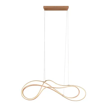 Lustra aurie LED cu abajur din metal Nala - Trio Select imagine