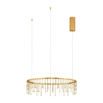 Lustra aurie LED cu intensitate reglabila din aluminiu o 65 cm Stellar - Nova Luce imagine