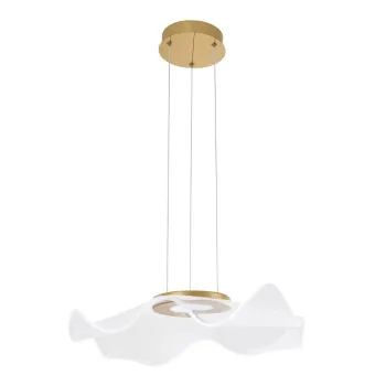 Lustra aurie LED din aluminiu cu abajur din sticla acrilica Siderno - Nova Luce imagine
