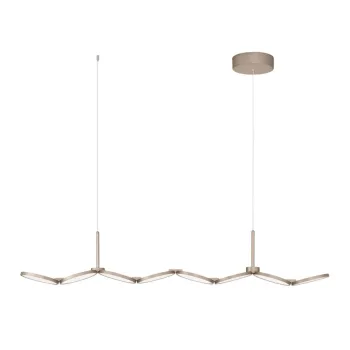 Lustra auriu mat LED cu intensitate reglabila din aluminiu Vea - Nova Luce imagine
