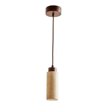 Lustra bej cu abajur din piatra o 6,5 cm Selma - Opviq lights imagine