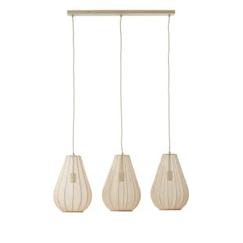 Lustra bej cu abajur din sticla Itela - Light & Living imagine