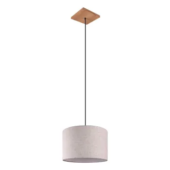 Lustra bej cu abajur textil o 35 cm Elmau - Trio imagine