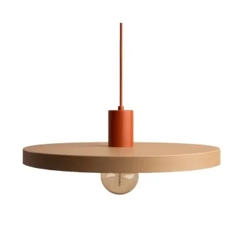 Lustra bej din metal o 40 cm Ori - Micadoni imagine