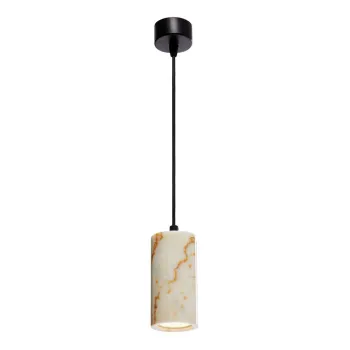 Lustra crem cu abajur din marmura o 6,5 cm Selma - Opviq lights imagine